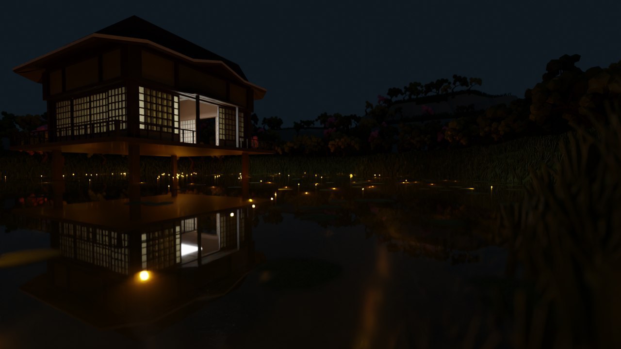 My first “original” scene. I was trying to learn using particles and the hair system.